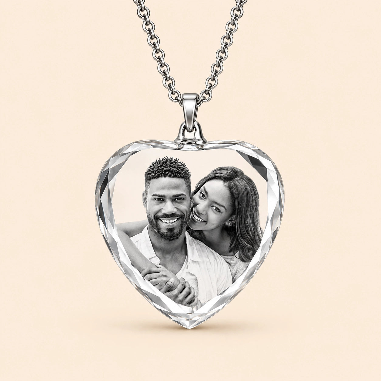 Personalized 3D Crystal Photo Necklace