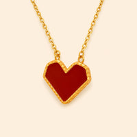 Dainty Red Heart Necklace