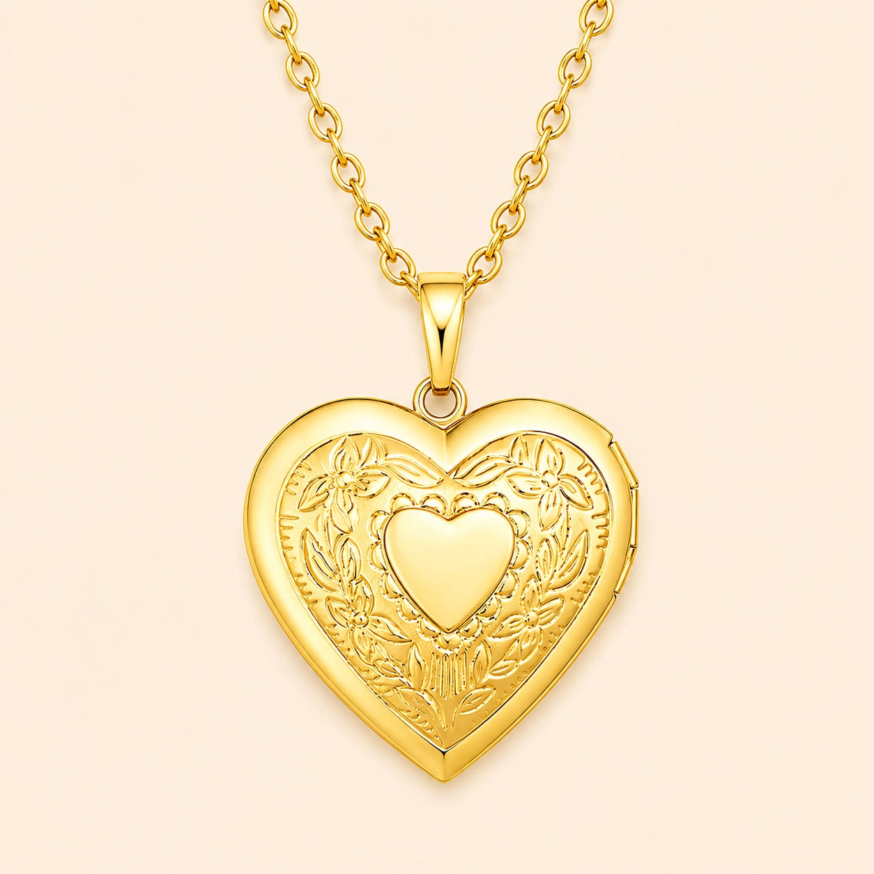 Heart Photo Locket Necklace
