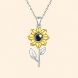 I Love You Sunflower Necklace