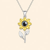 I Love You Sunflower Necklace