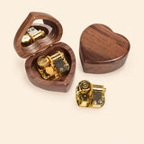Heart-Shaped Walnut Musical Keepsake