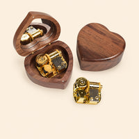 Heart-Shaped Walnut Musical Keepsake