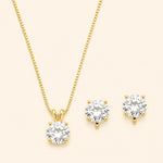 Mariell Gold Cubic Zirconia Jewelry Set