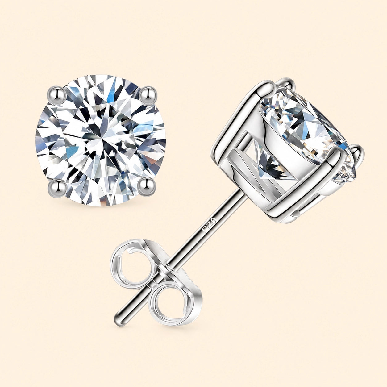 Moissanite Stud Earrings