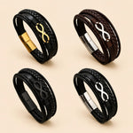Infinity Leather Cuff Bracelet