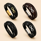 Infinity Leather Cuff Bracelet