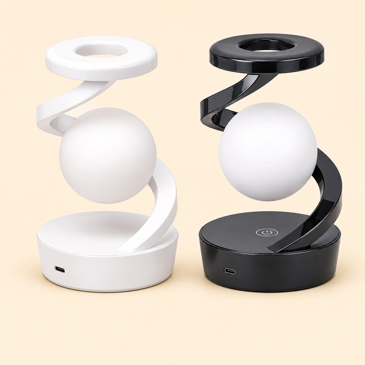 Levitating LED Spiral Lamp