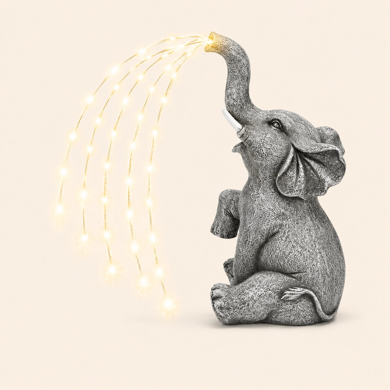 Solar Elephant Garden Statue