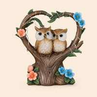 Solar Owl Garden Statue
