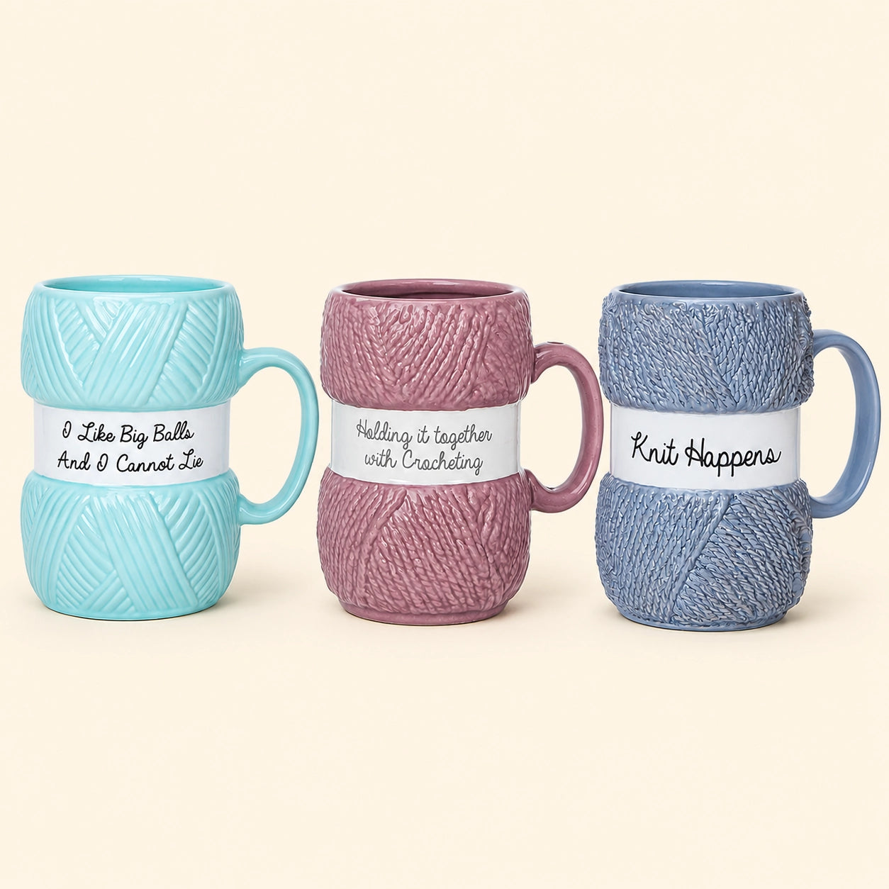 Knitting Yarn Design Mugs