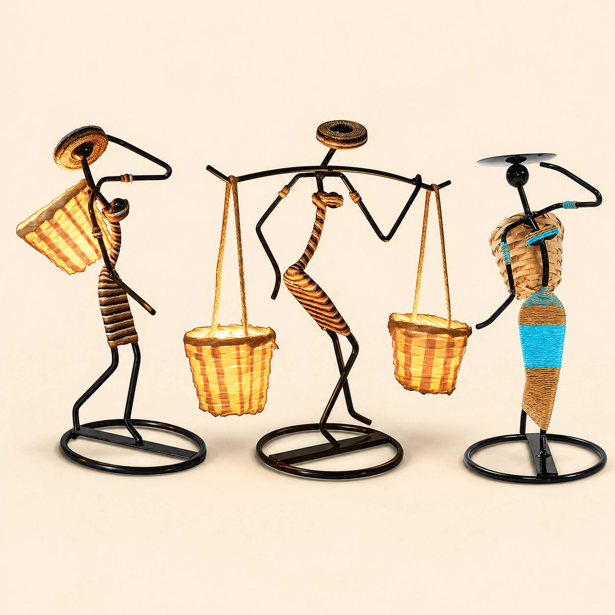 African Art Candle Holder