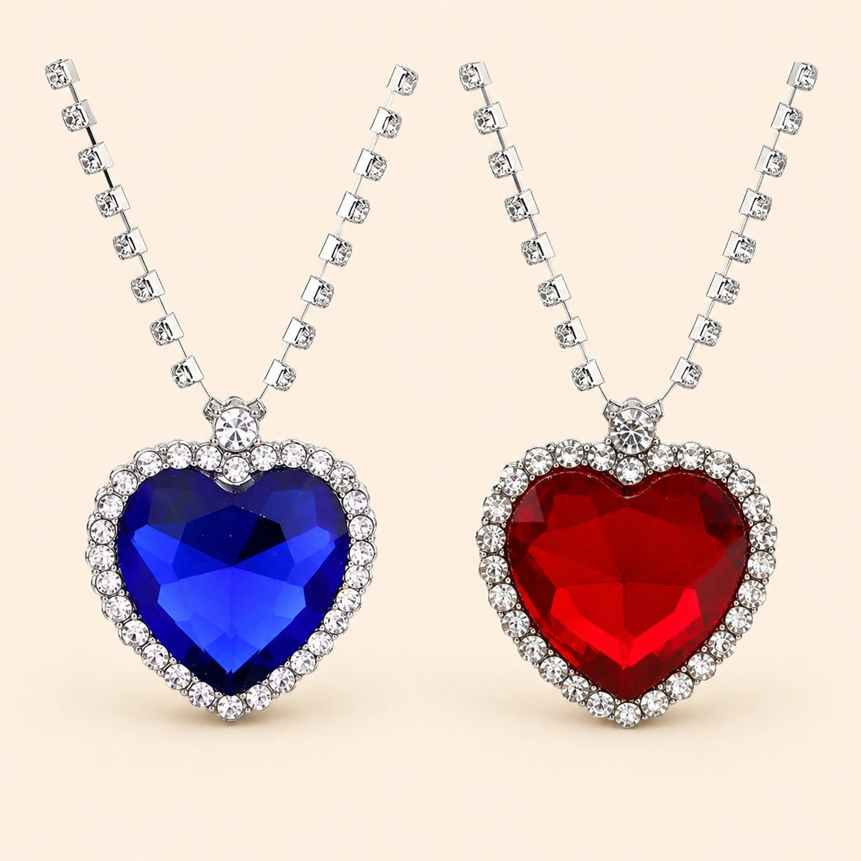 Ocean Heart Crystal Necklace