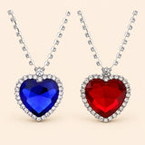Ocean Heart Crystal Necklace