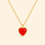 Red Carnelian Heart Necklace