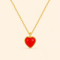 Red Carnelian Heart Necklace