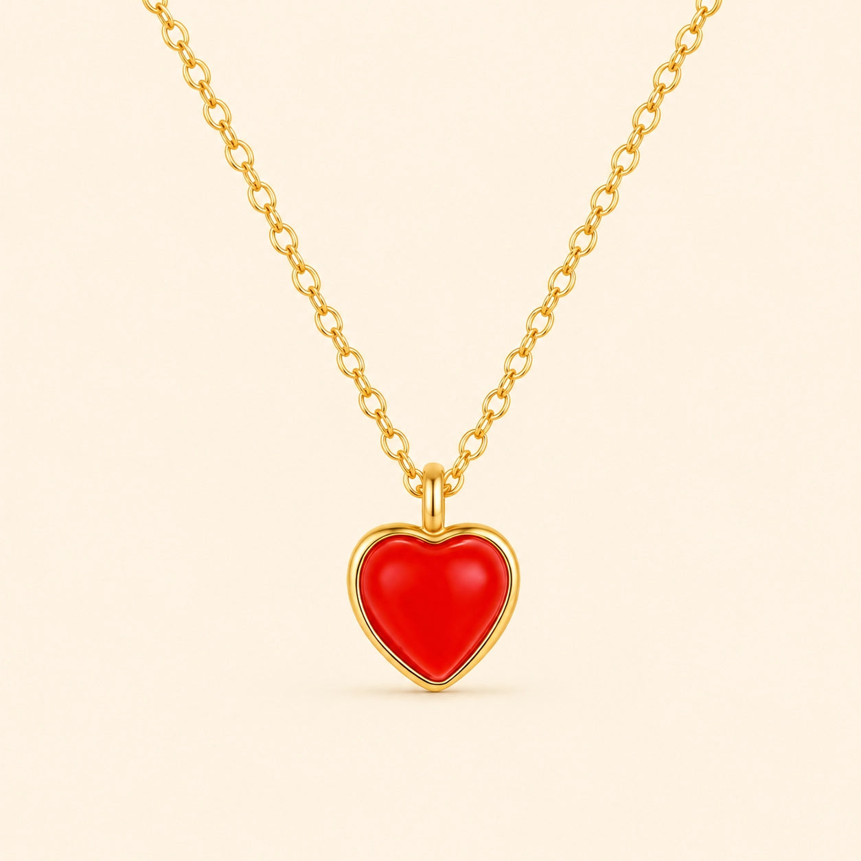 Red Carnelian Heart Necklace