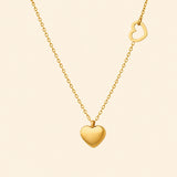 Gold Double Heart Necklace