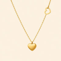 Gold Double Heart Necklace
