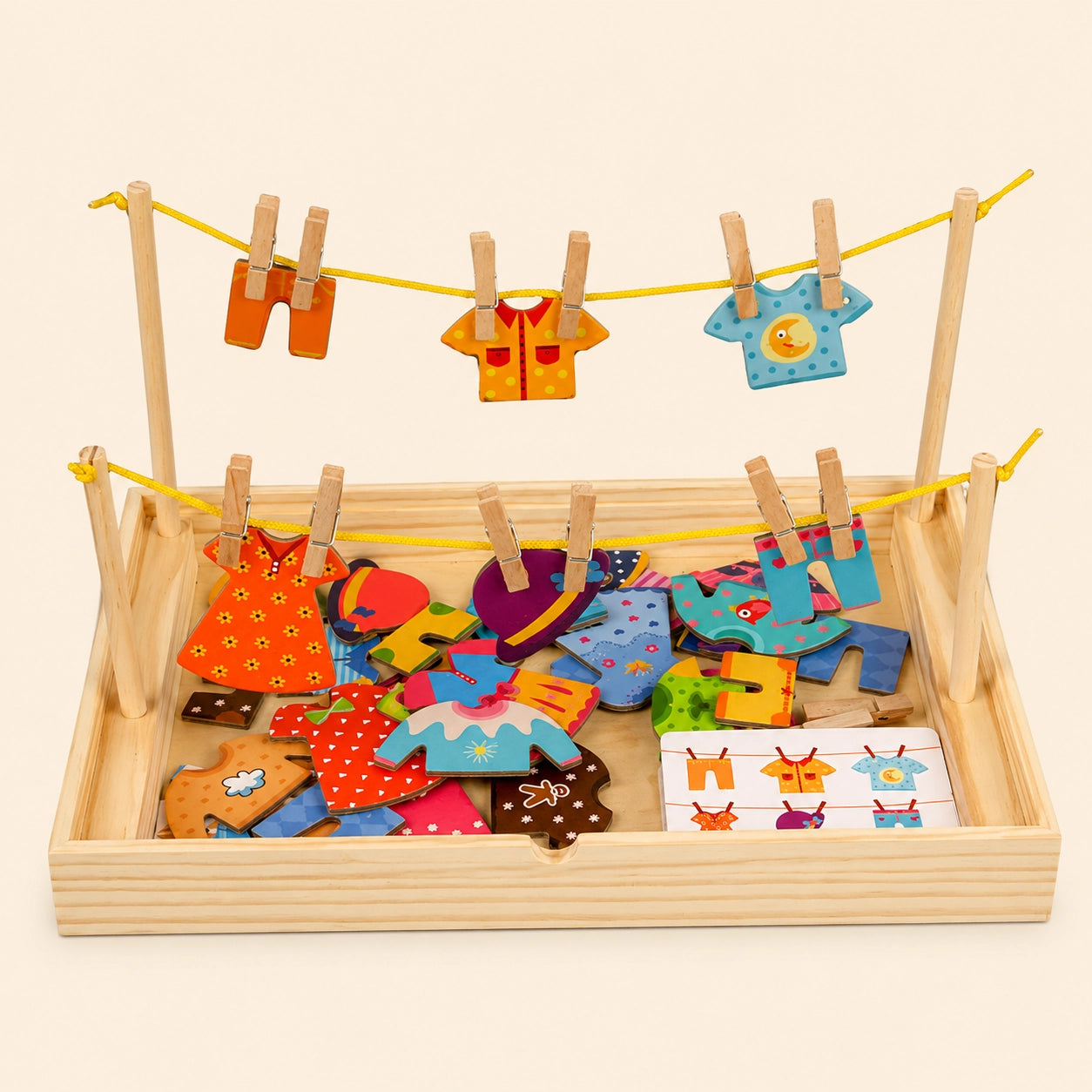 Montessori Clothes Hanging Set