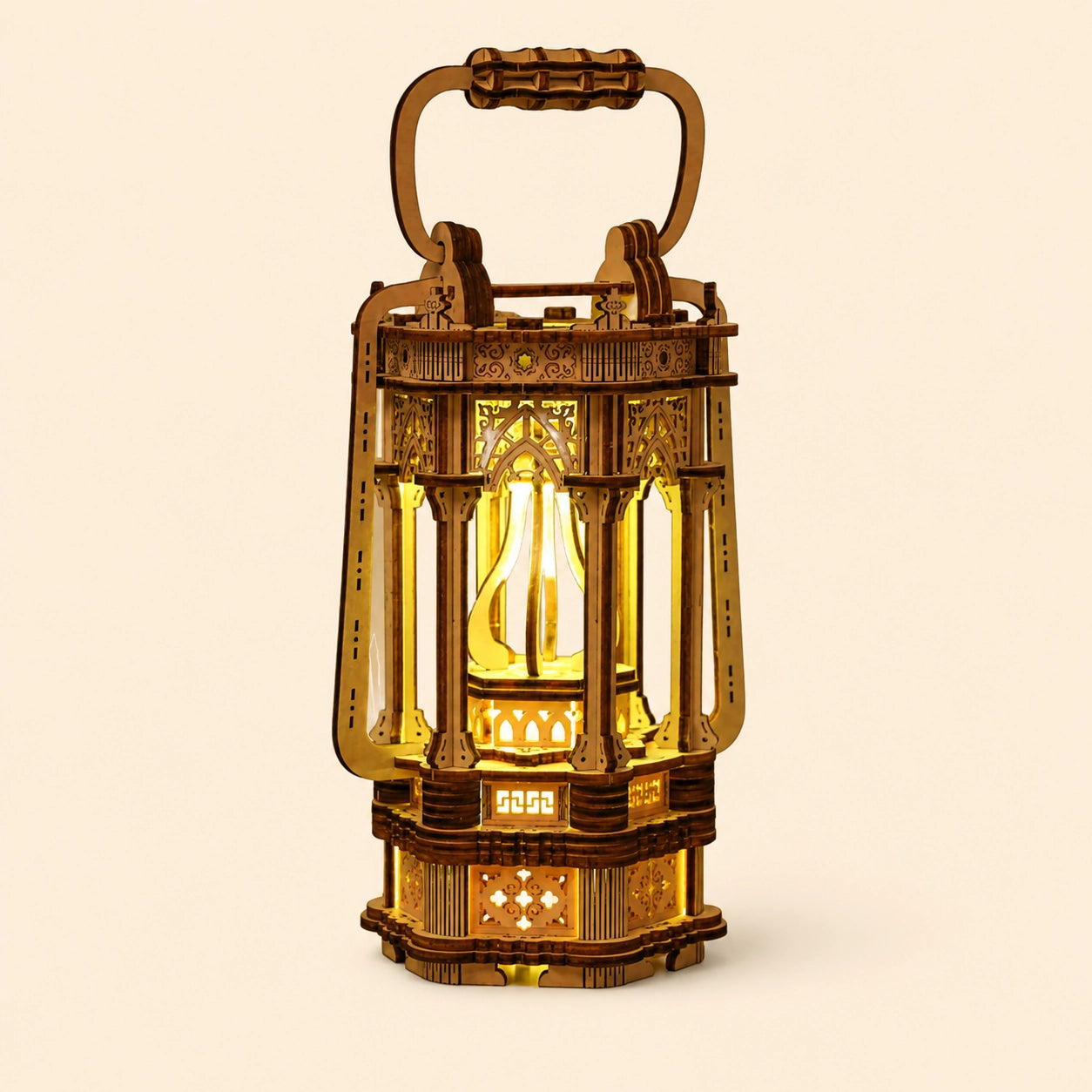 Wooden Lantern Puzzle Lamp