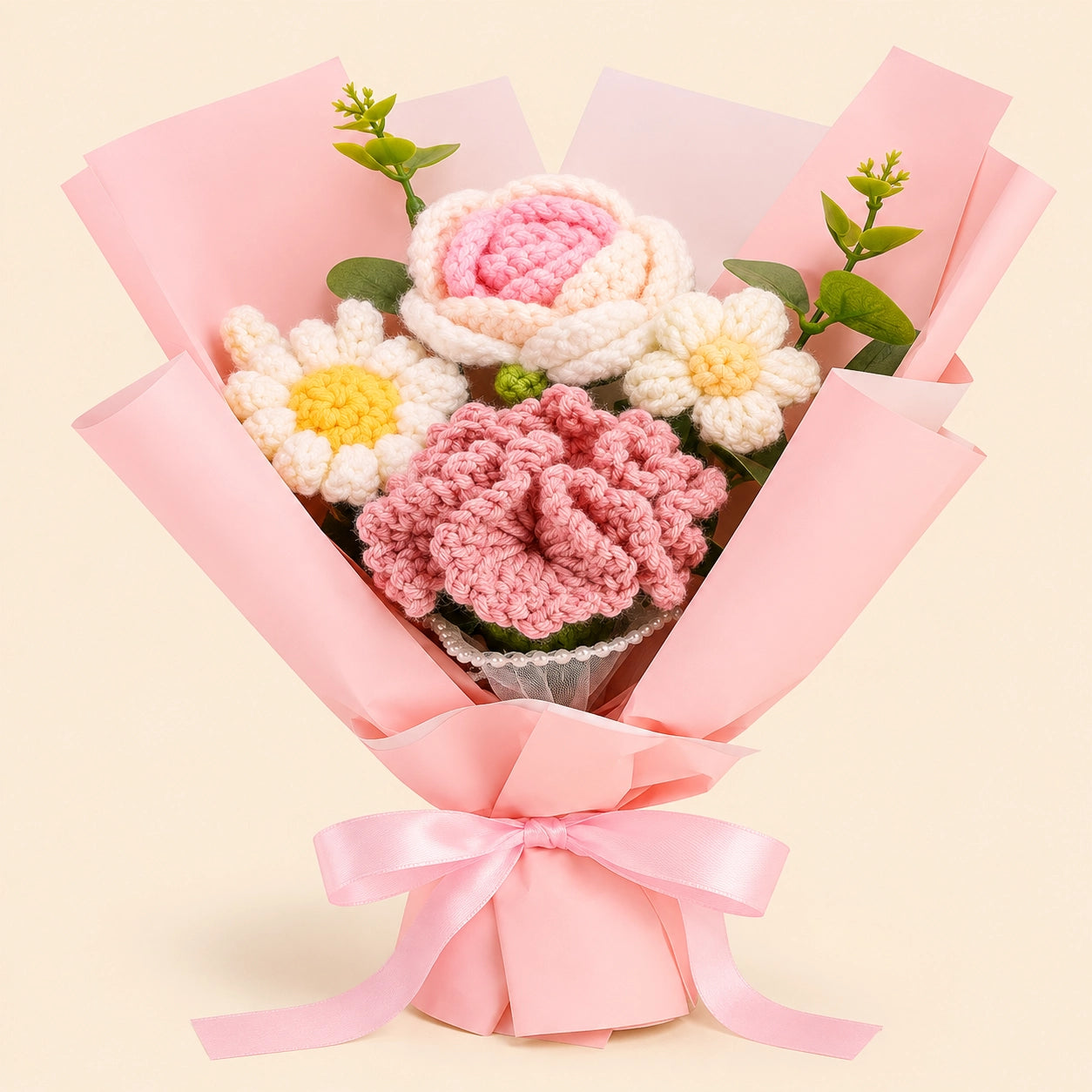 Crochet Flower Bouquet Gift Set
