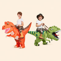 Inflatable Dinosaur Ride-On Set