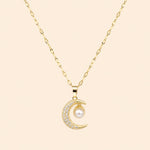 Moon Evil Eye Necklace