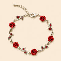 Vintage Rose Flower Bracelet