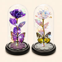 Galaxy Rose Glass Dome Gift