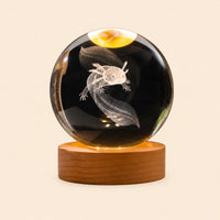 Axolotl Crystal Ball Lamp