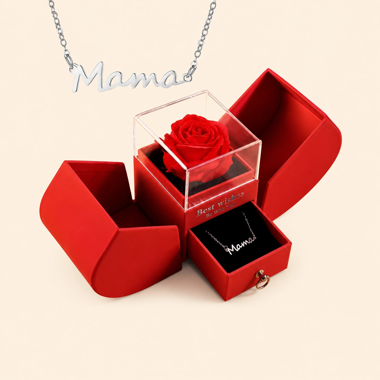 LoveEternal™ Rose & Heart Necklace