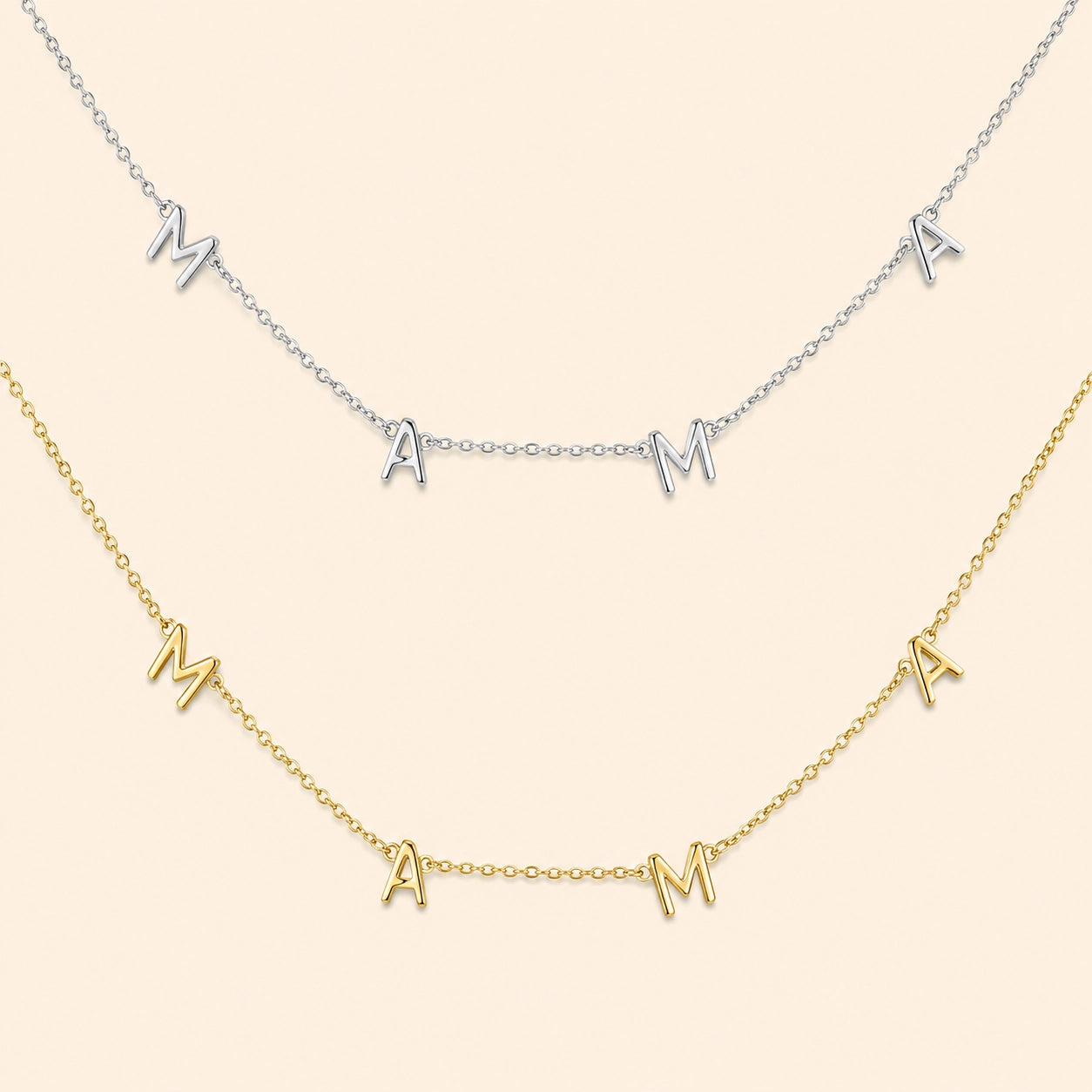 Mama Letter Pendant Necklace