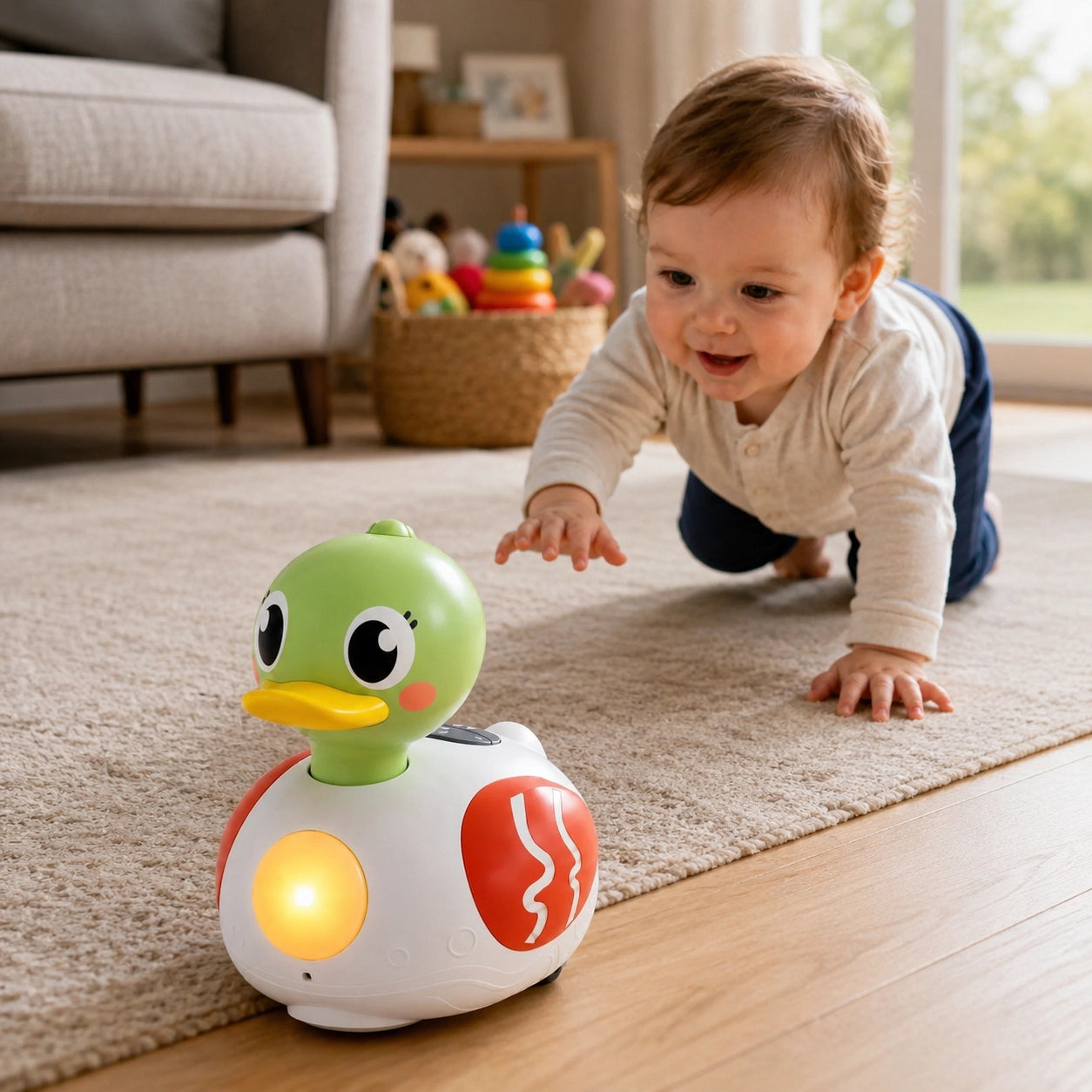 Musical Crawling Duck Toy