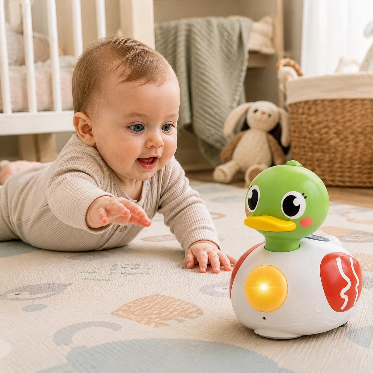 Musical Crawling Duck Toy