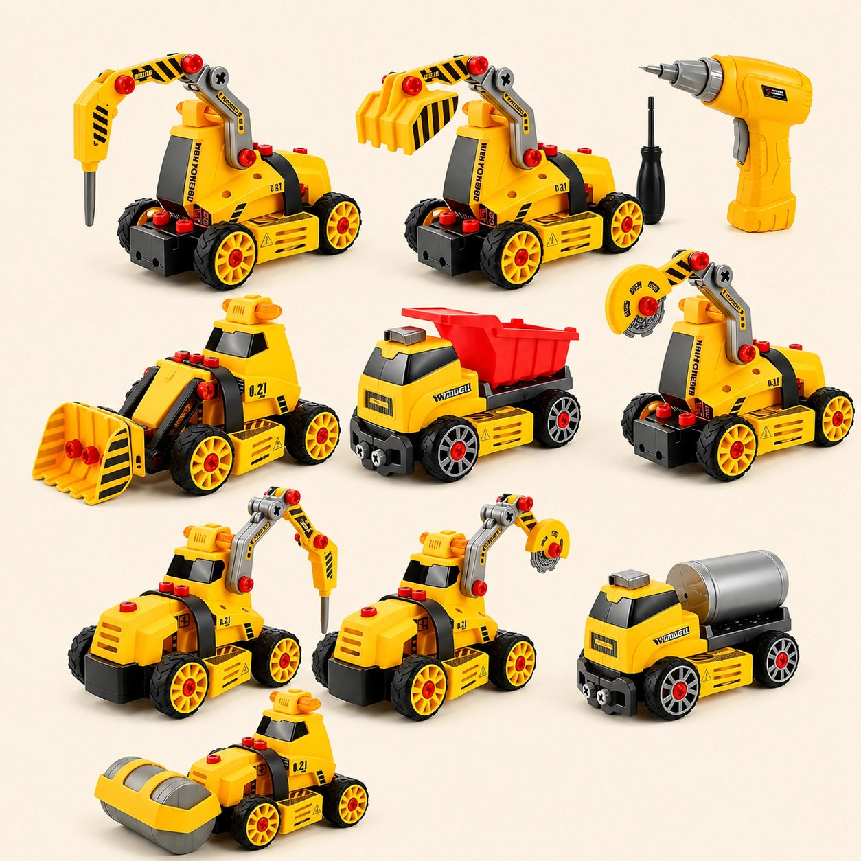 Take Apart Construction Trucks