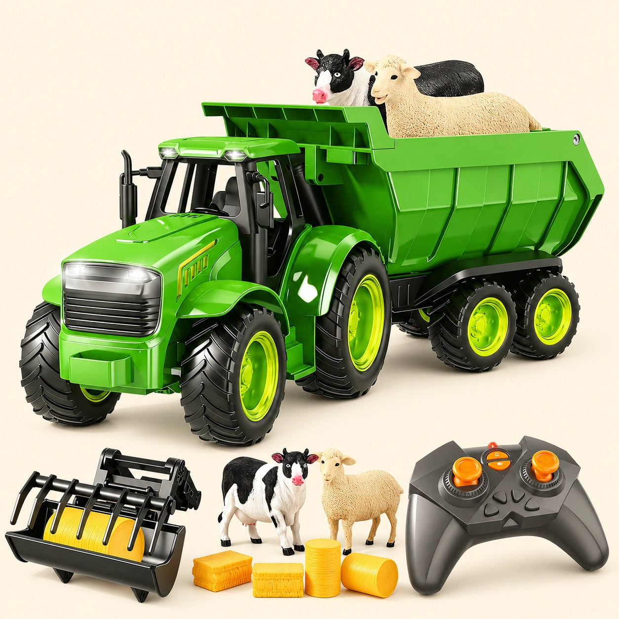 Remote Farm Tractor Set