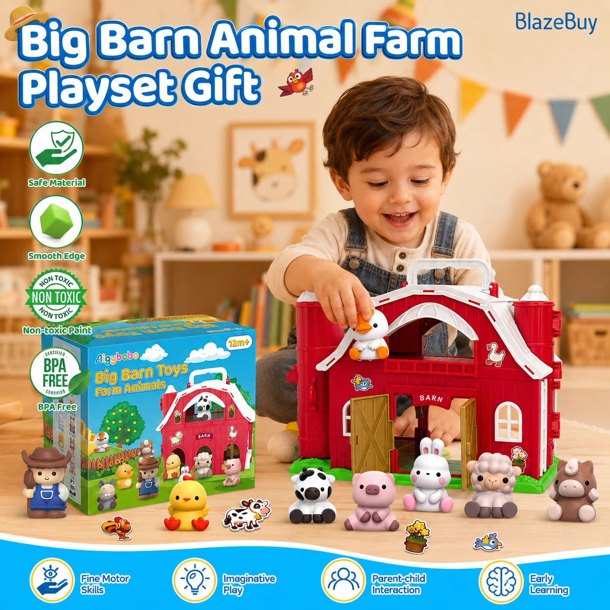 Toddler Farm Barn Playset