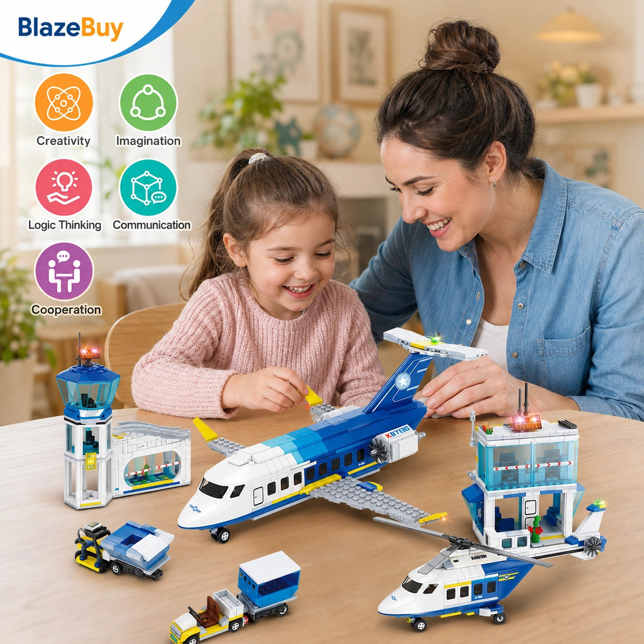 City Passenger Airplane Building Set