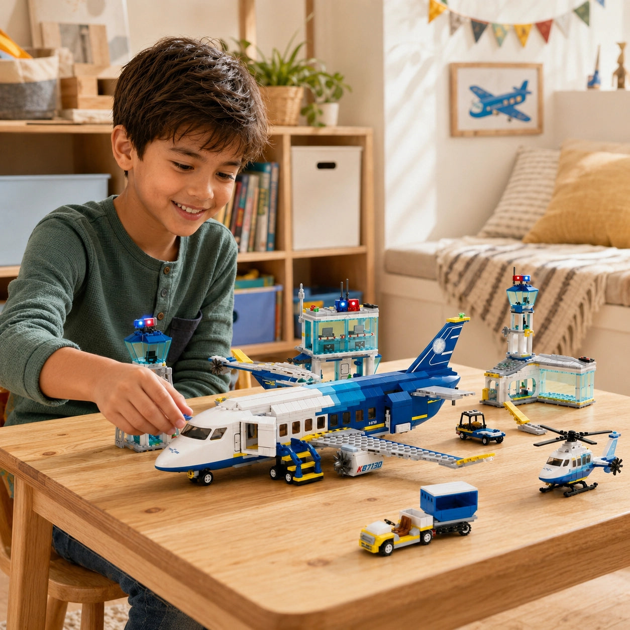 City Passenger Airplane Building Set
