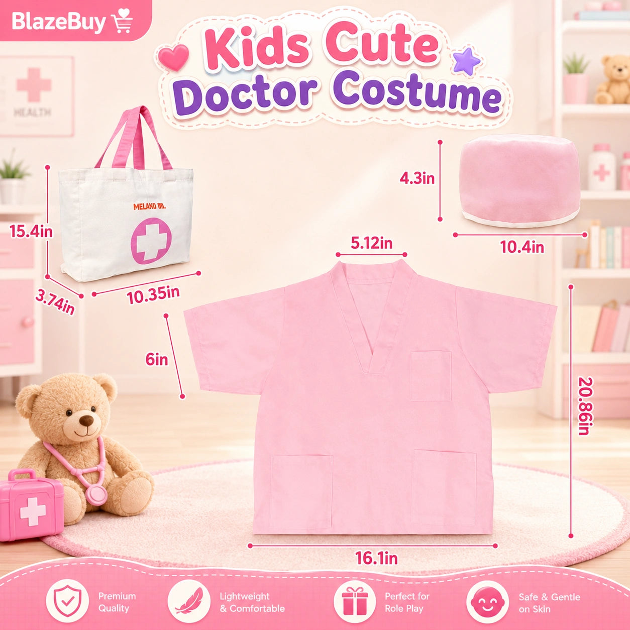 Kids Pretend Doctor Playset