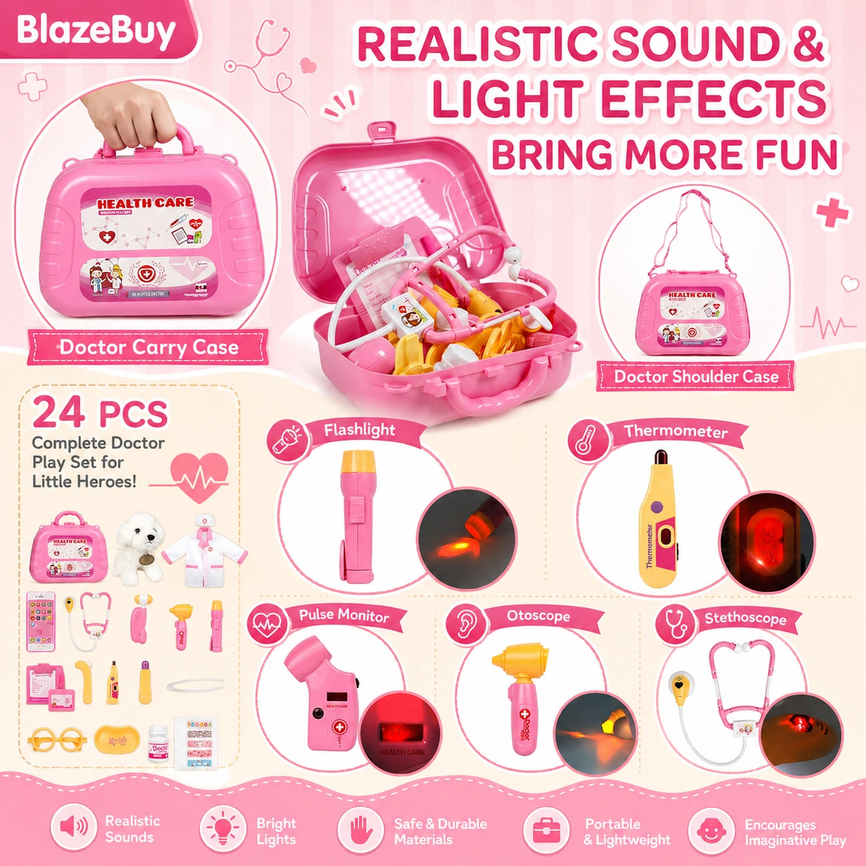 Kids Pretend Doctor Playset