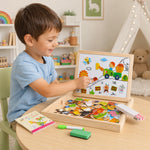Wooden Magnetic Puzzle Easel