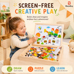Wooden Magnetic Puzzle Easel