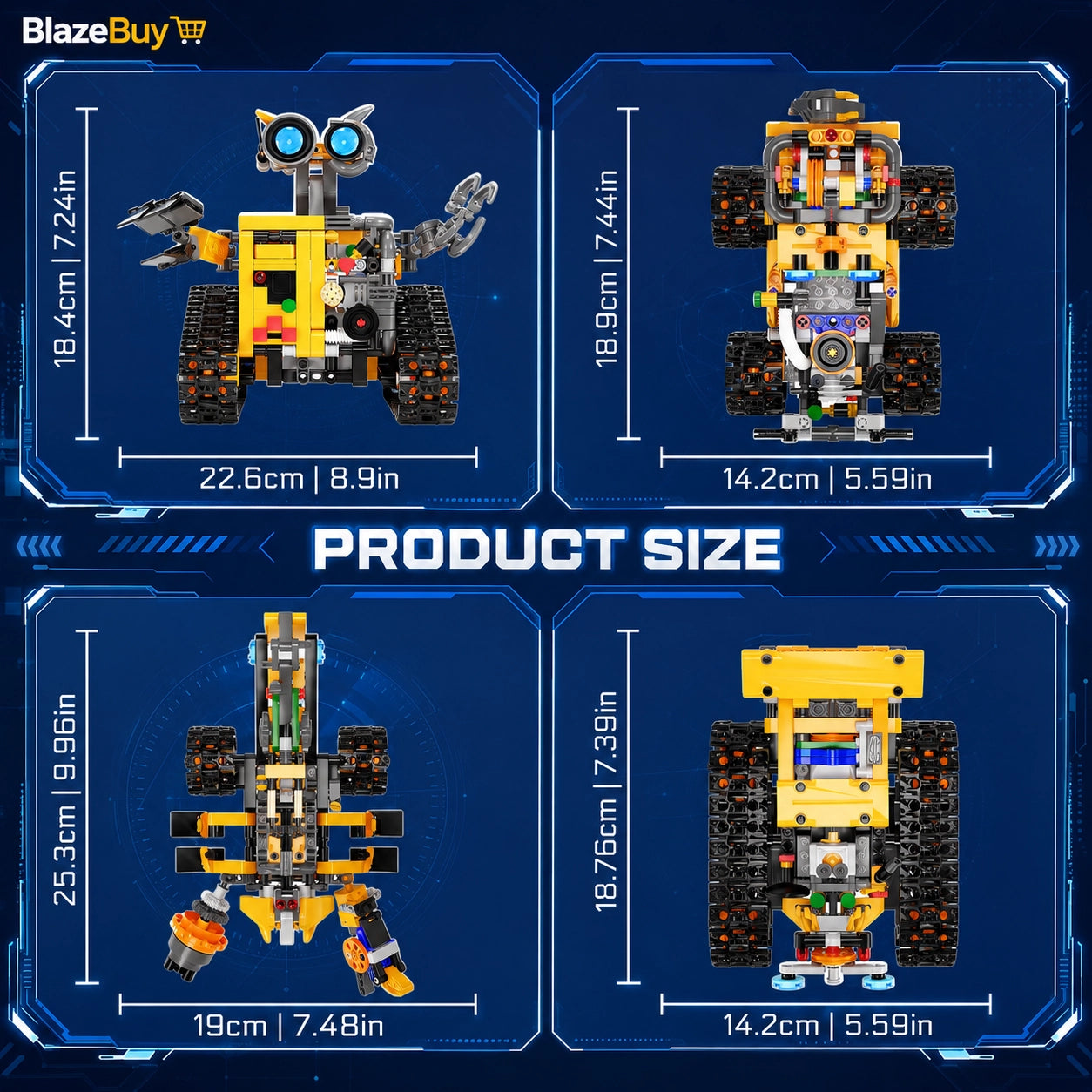 4-in-1 RC Robot Building Kit