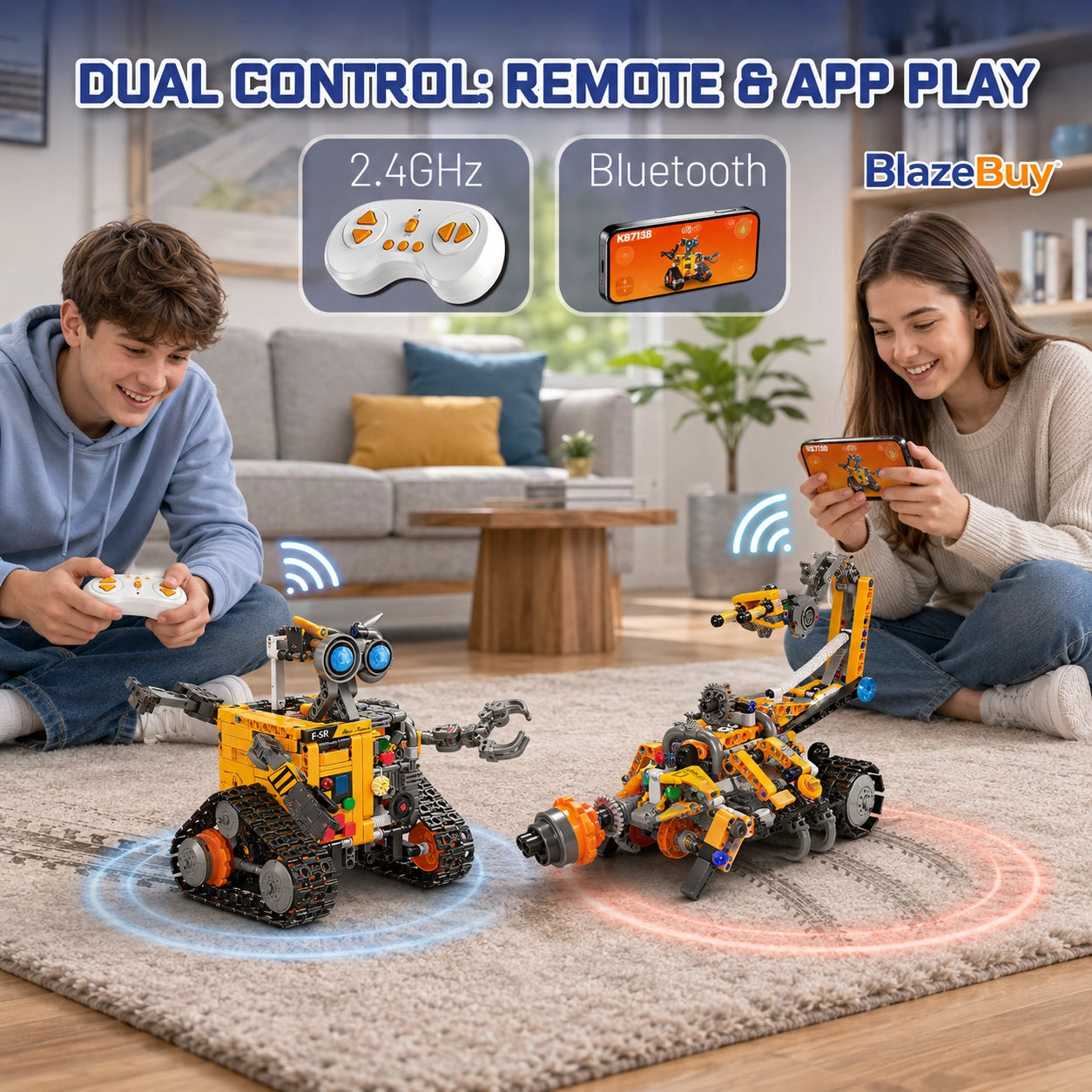 4-in-1 RC Robot Building Kit