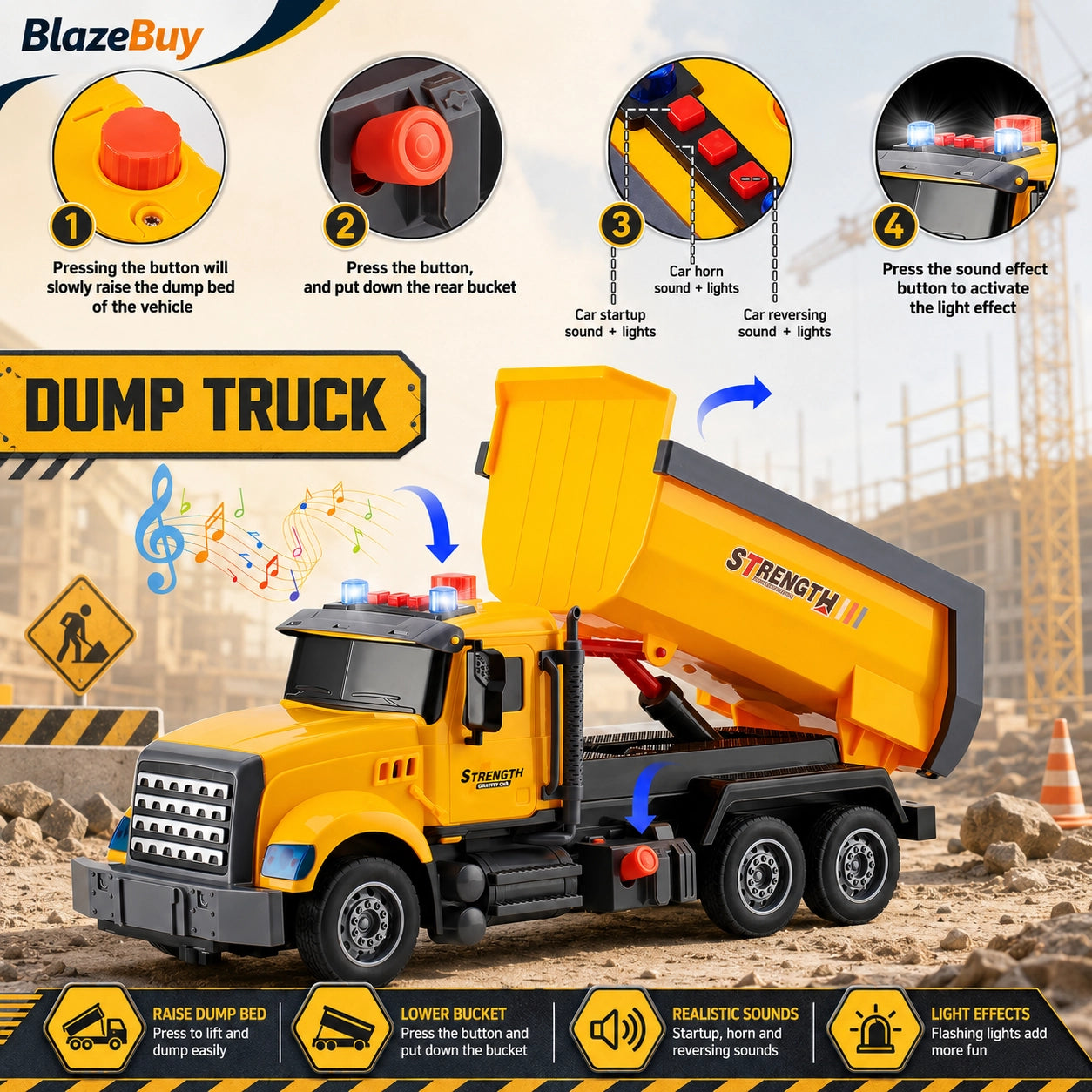 Construction Excavator Dump Truck Set