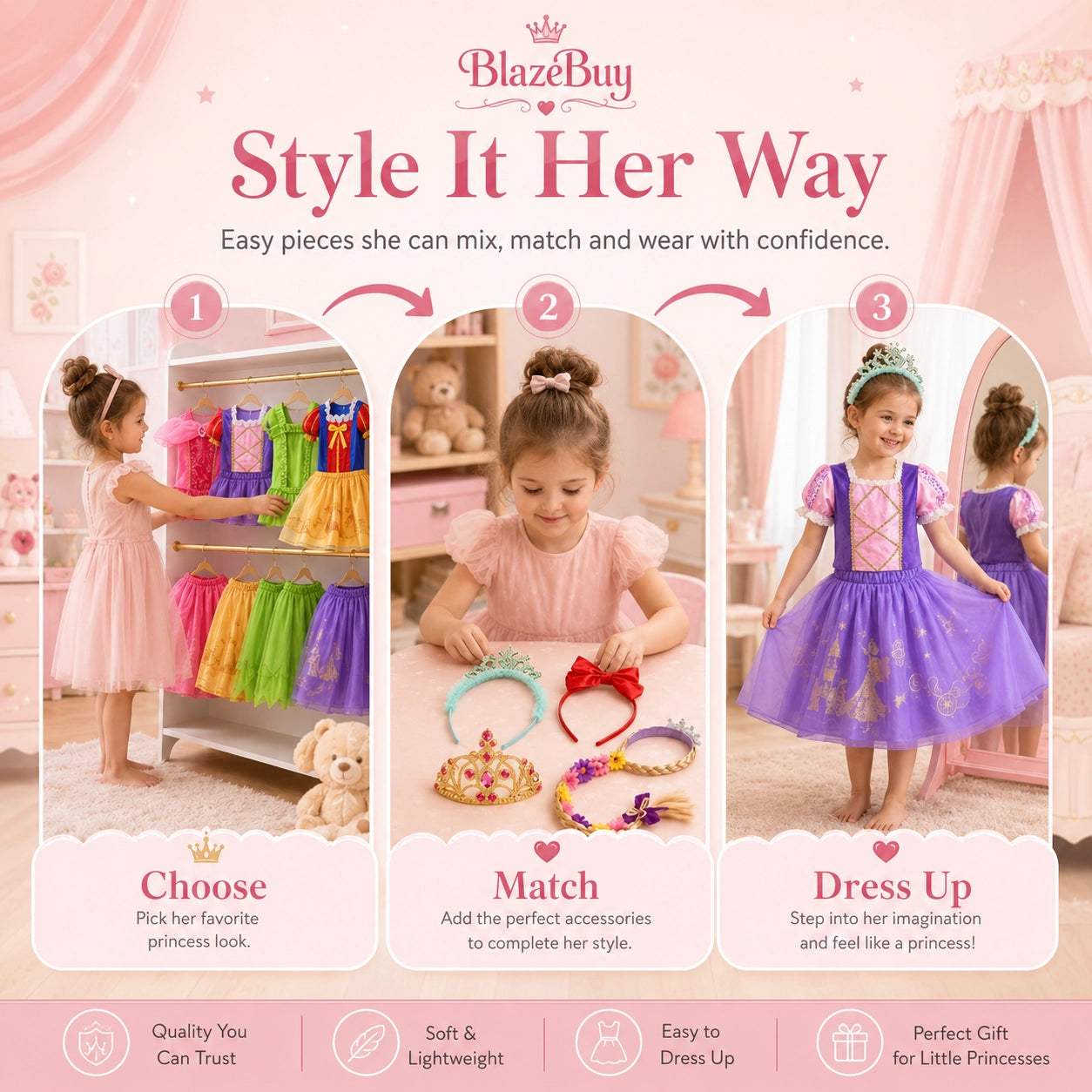 Princess Dress Up Trunk Set