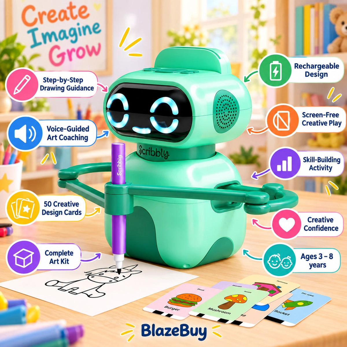 Interactive Drawing Robot Toy