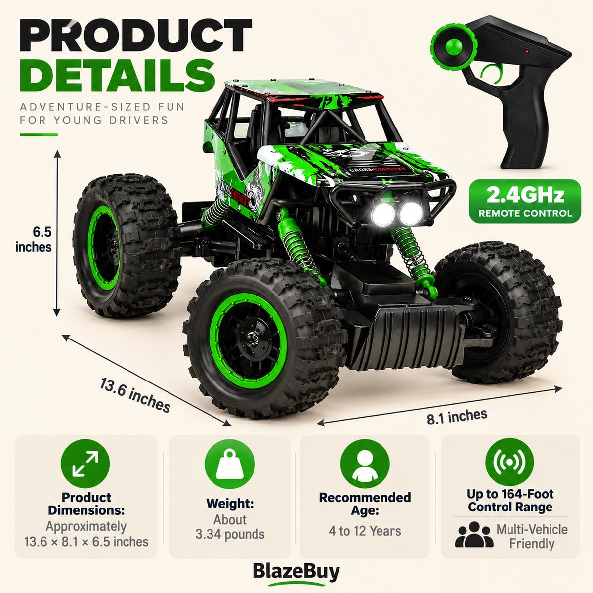 Large 4WD Remote Control Car